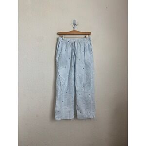 Starfit star embroidered‎ striped Long Pajama pants size S